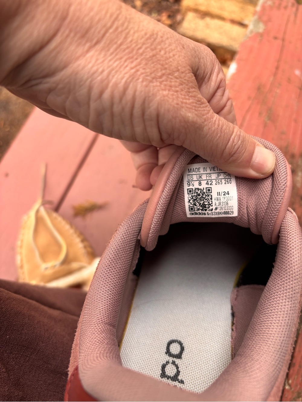 adidas Women’s Dusty Pink Suede Platform Sneakers - Picture 5 of 5